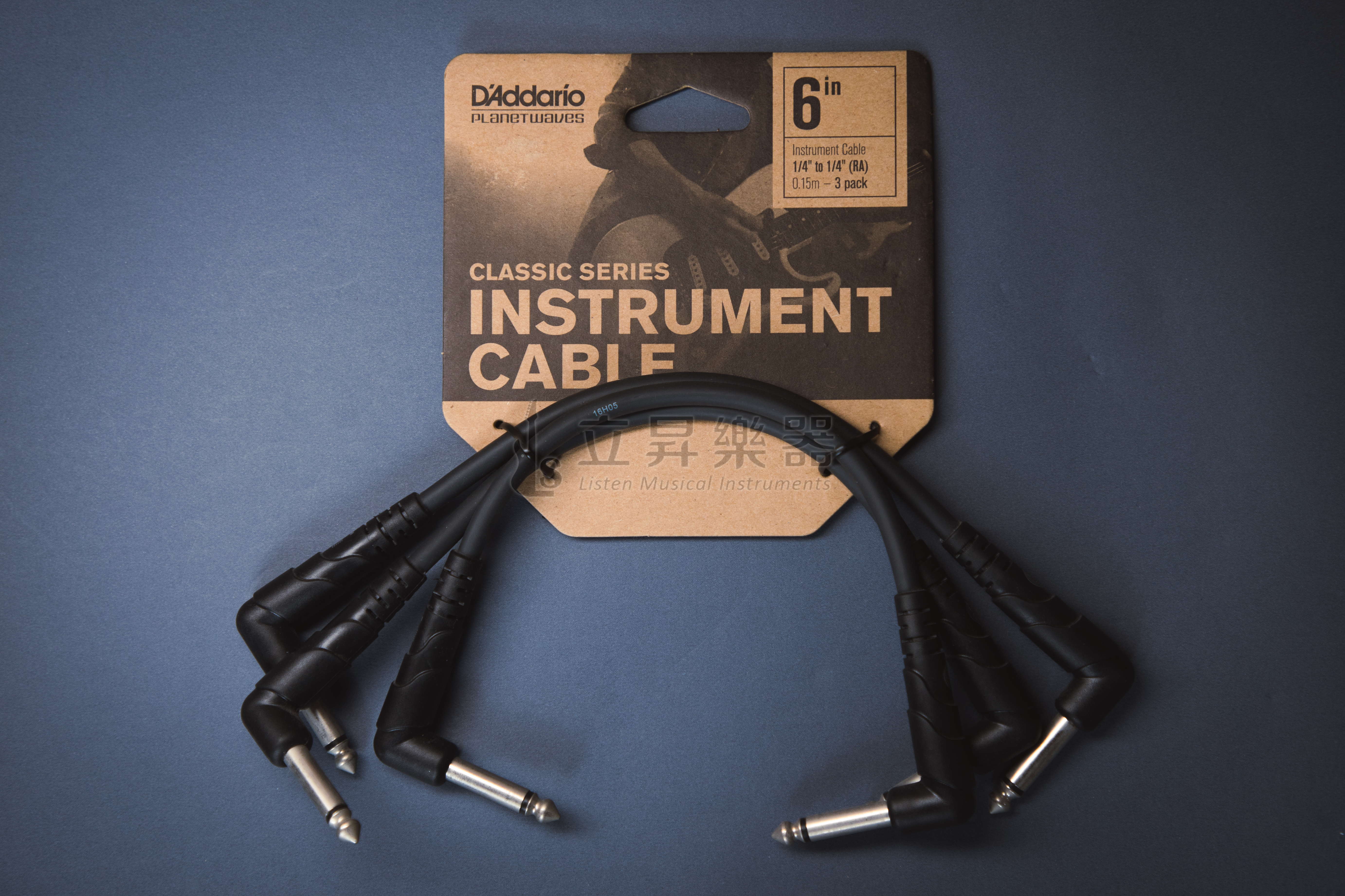 Planet Waves 彎頭 0.5呎 3條/組 PW-CGTP-305 短導線