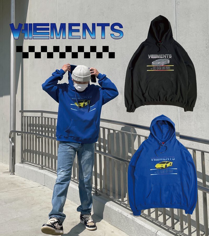 韓國品牌 베트MENTS 藍寶堅尼 跑車 帽T