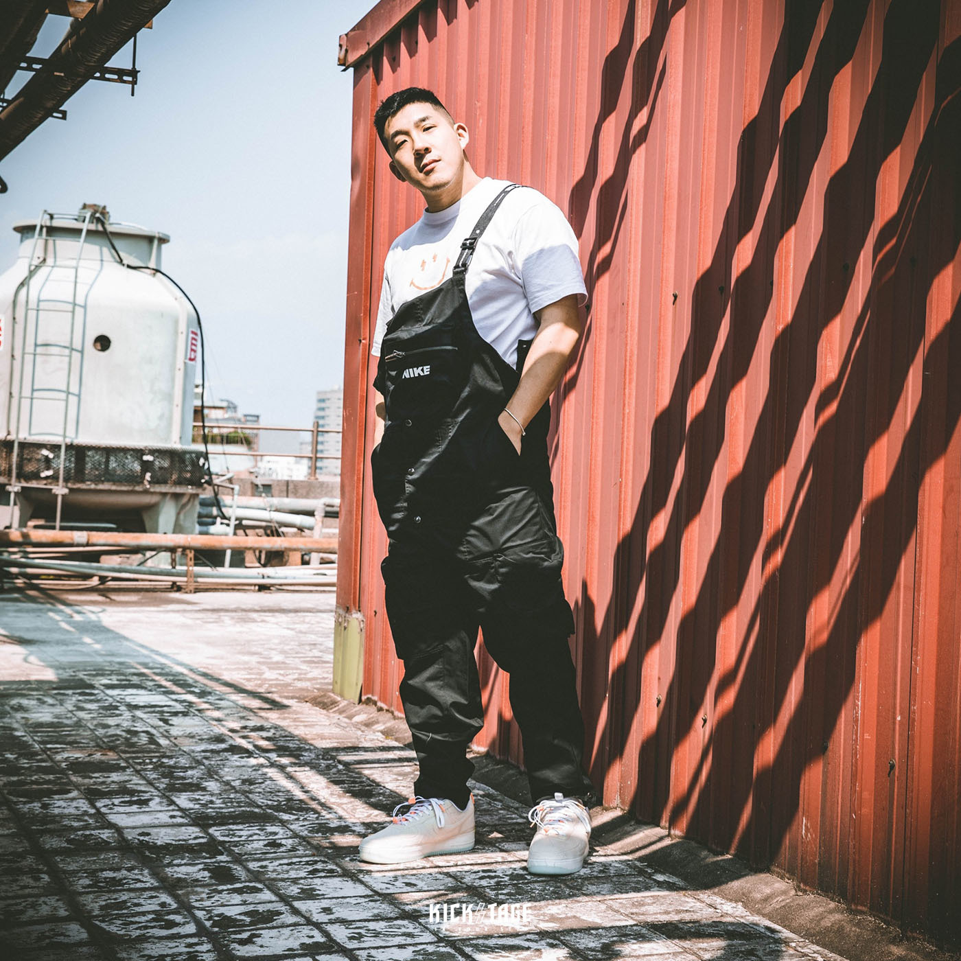 男女款NIKE NSW CITY MADE OVERALL JUMP SUIT 黑色串標大口袋工裝吊