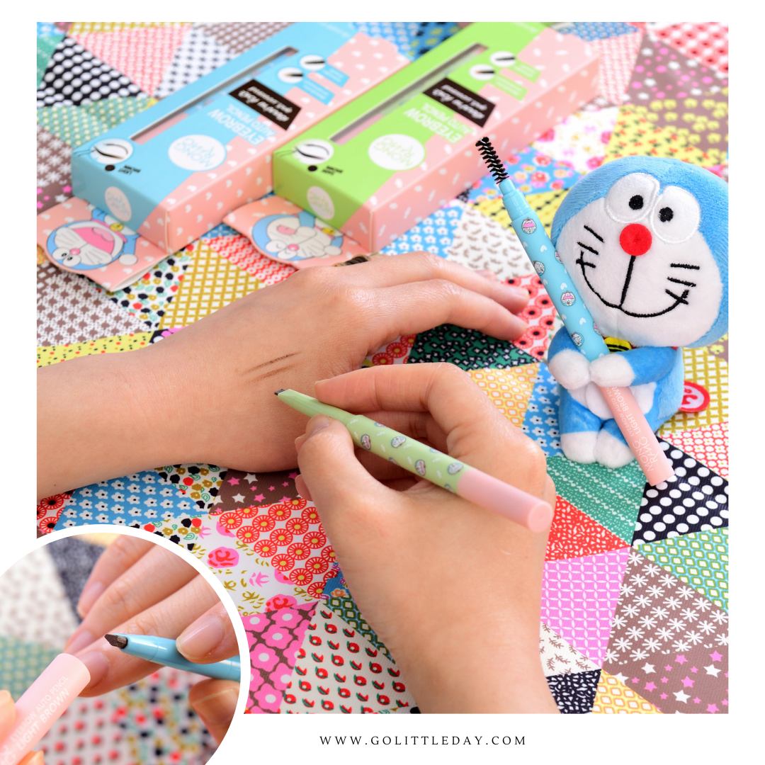 【泰國直送】MongRang 美妝品牌 | 《叮噹》聯名雙頭眉筆 3合1唇蜜| 2個色號 (逢星期日截單後7-14個工作天發貨)