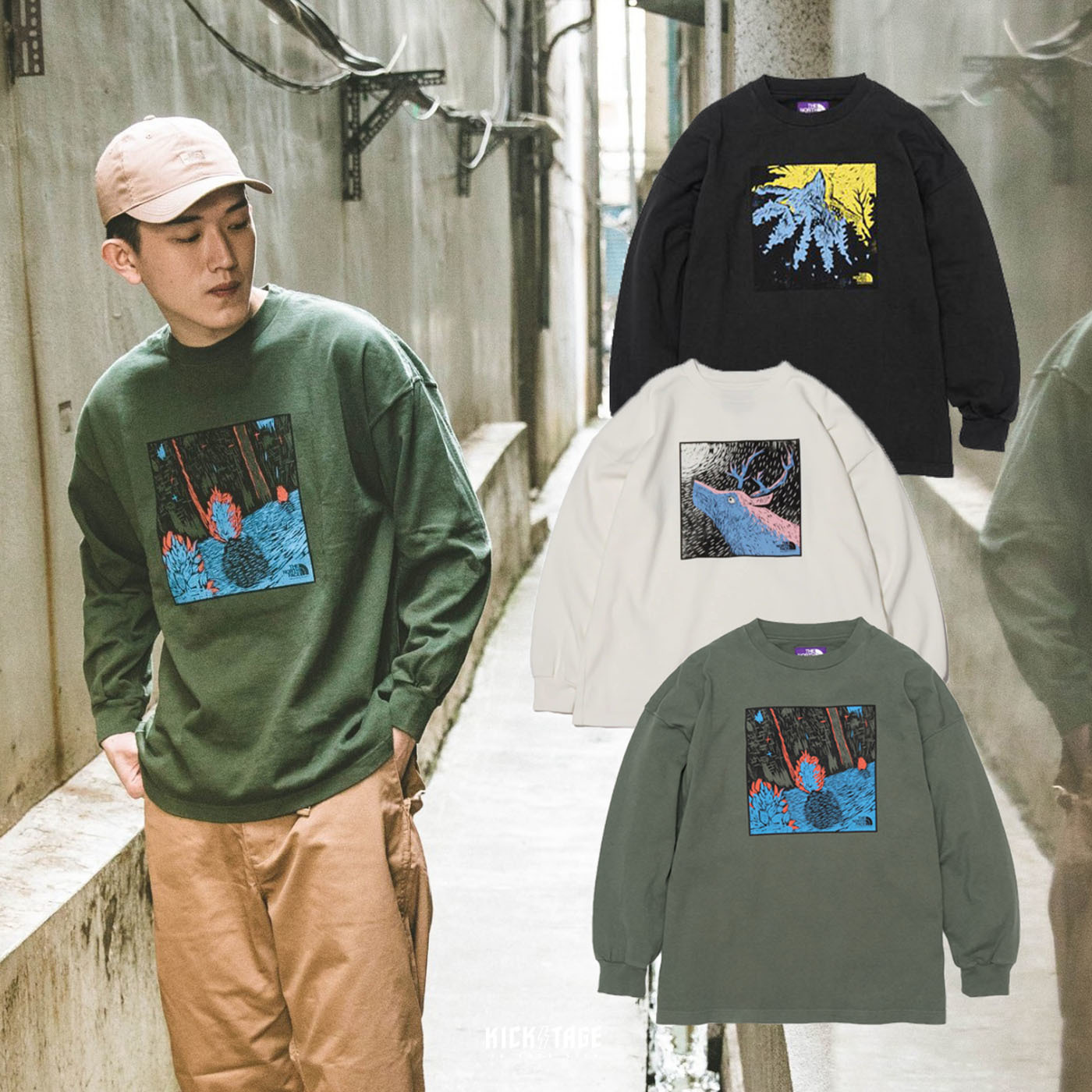 THE NORTH FACE 8oz L/S Graphic Tee優勝美地TNF 紫標NT3106N