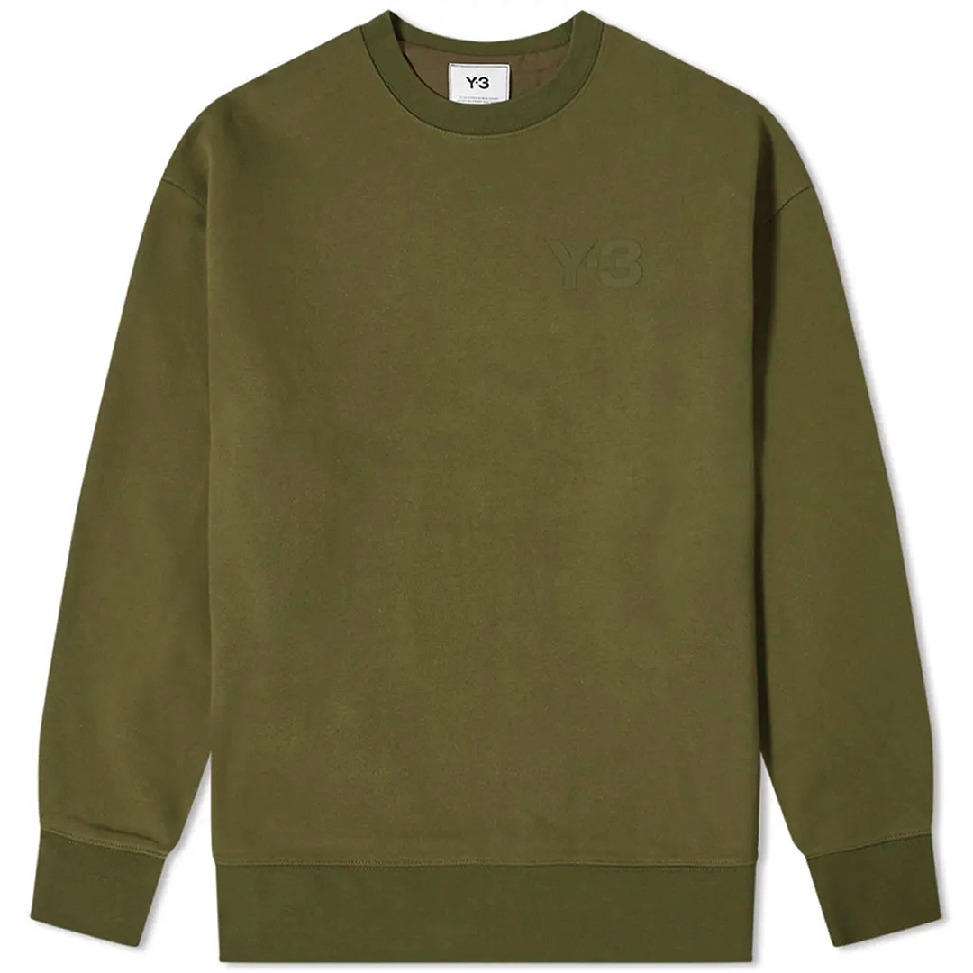【 Y-3 M CL LC CRW SWT 胸前 LOGO 衛衣 - 軍綠 】