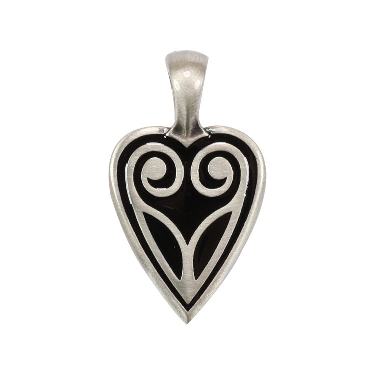 Bico吊墜，女士吊墜 心型面具；放鬆你的束縛 不含鍊子（1692黑色）