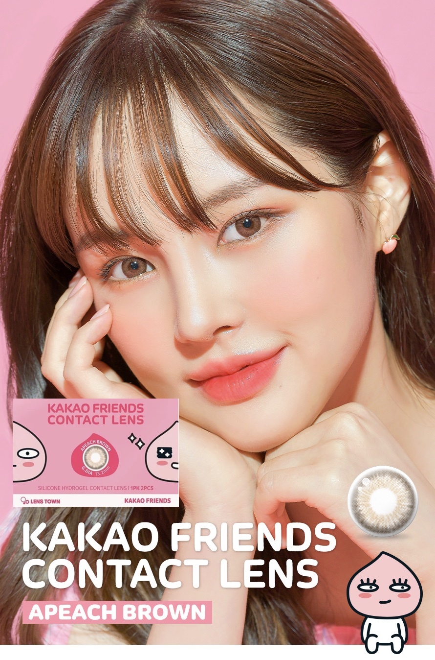 Lenstown Kakao Friends Monthly (Apeach Brown)