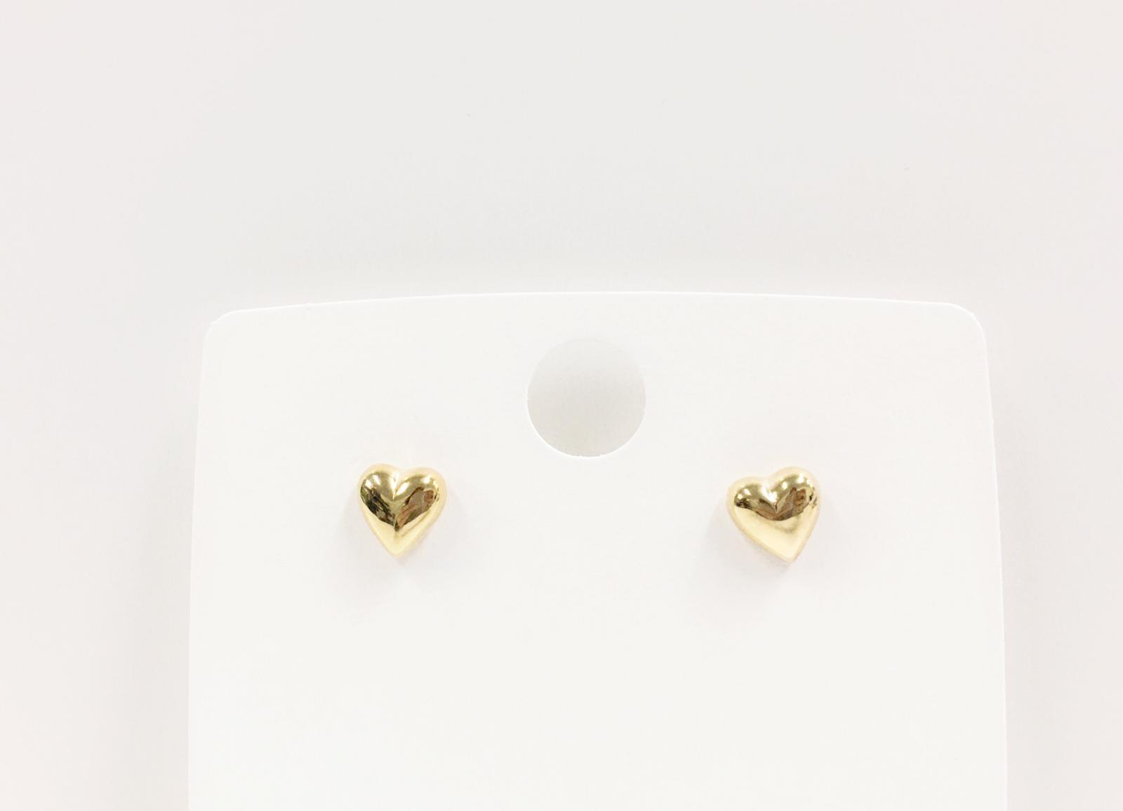 單粒立體心耳環 RE02