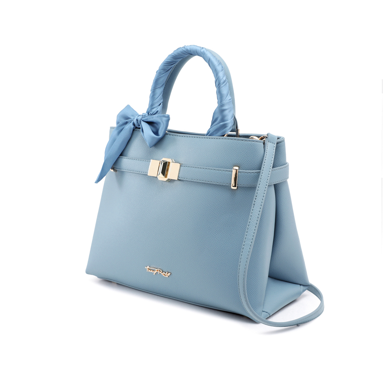Fancy Bow Bow Top Handle Shoulder Bag with Scarf