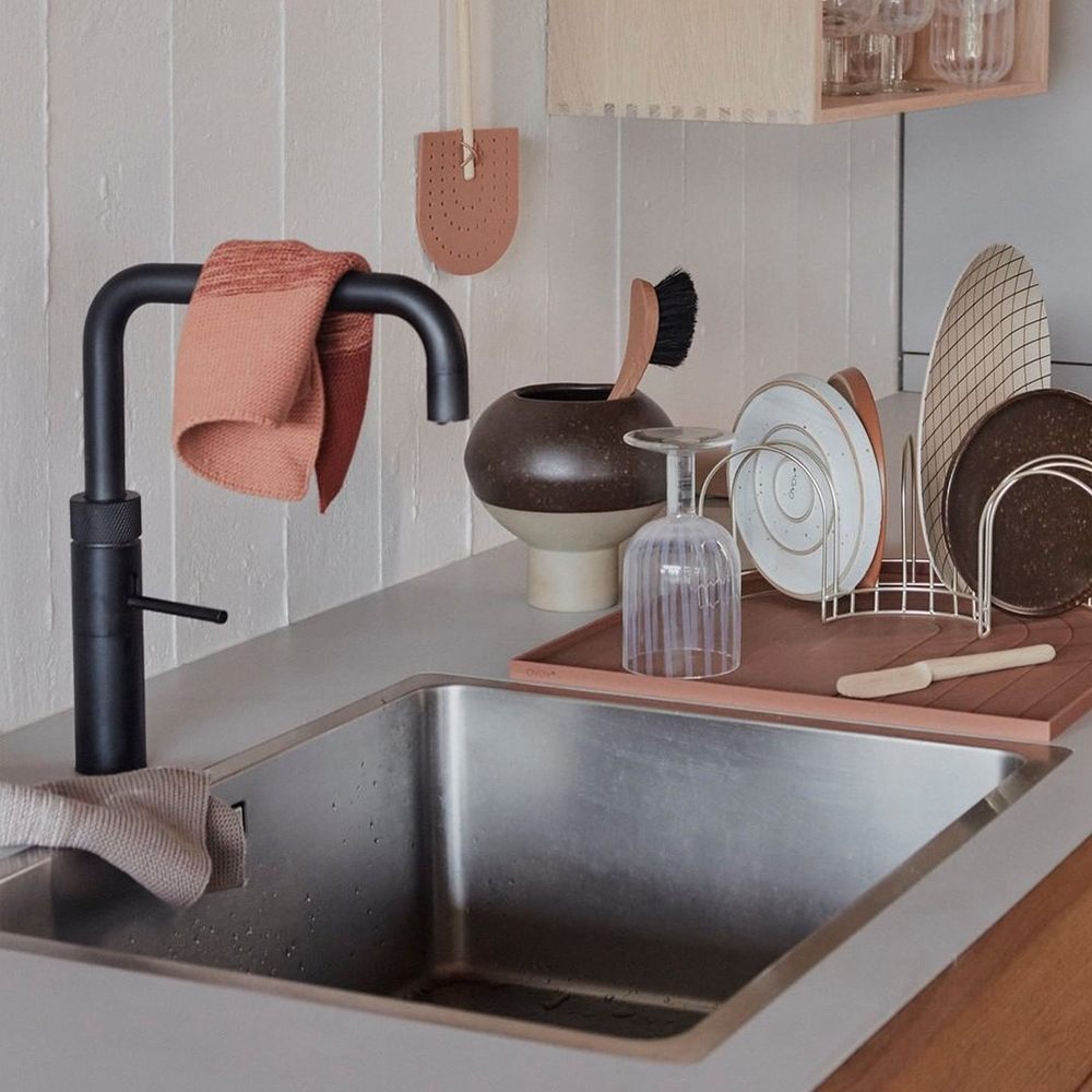 OYOY 尼吉漸層有機棉小方巾 - 2入 - Dark Caramel / Rubber