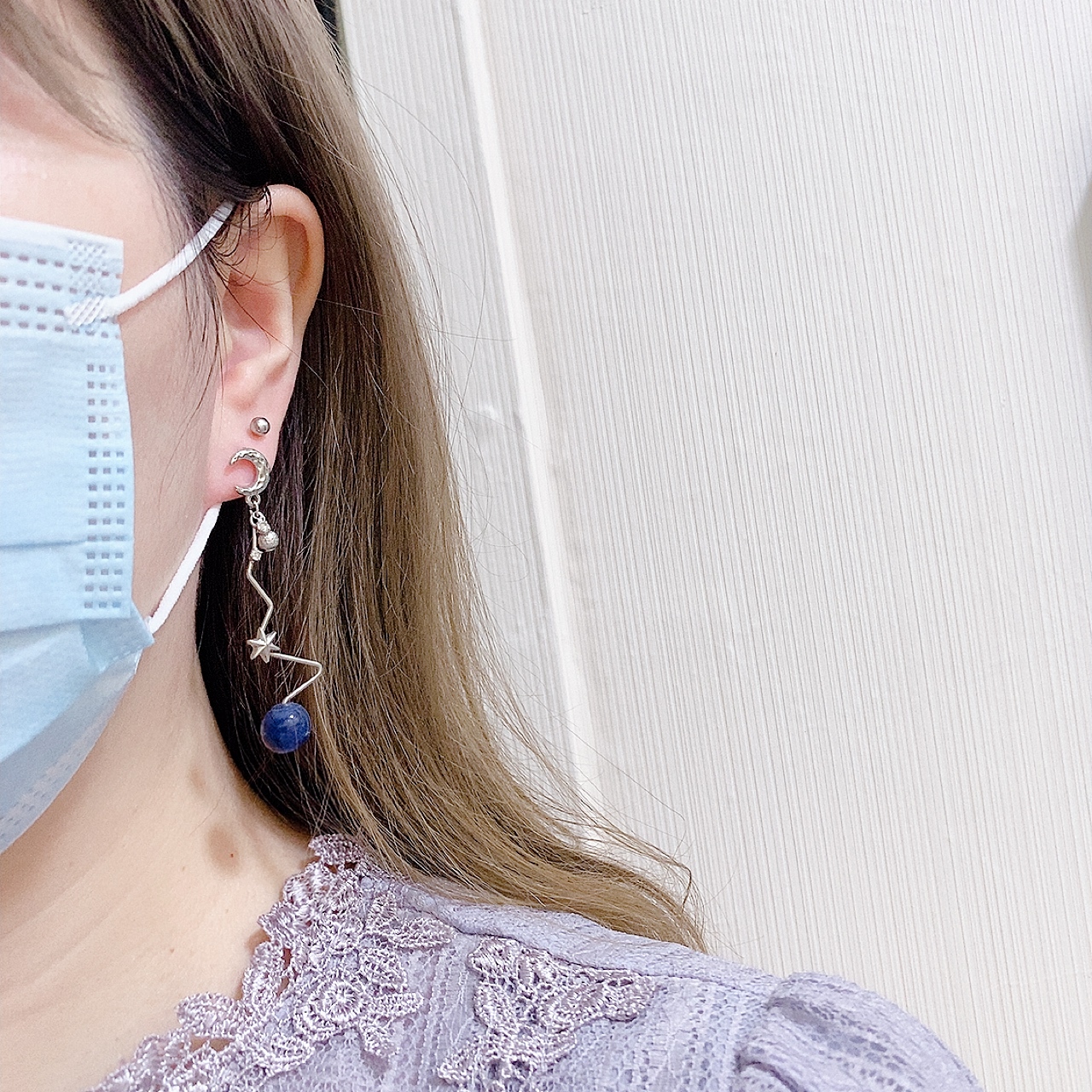 [7折]藍星球流星耳環