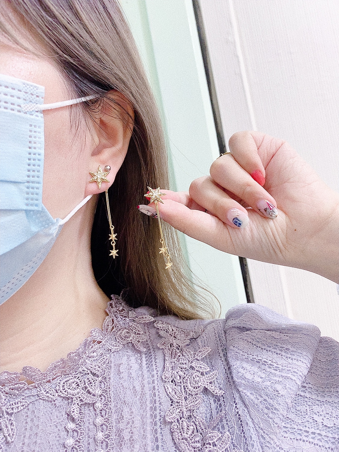 閃爍星形長吊耳環 (網站限定優惠)