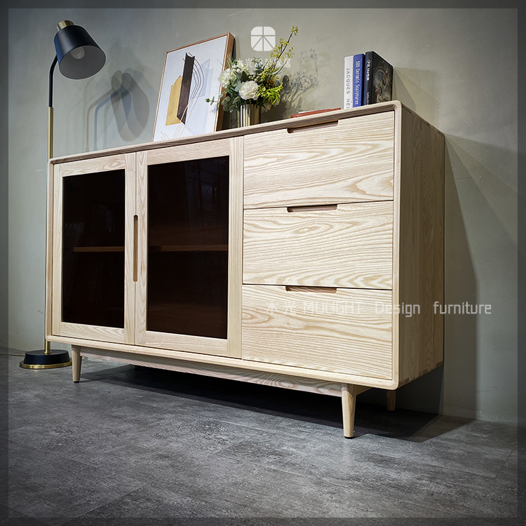 北歐梣木抽屜邊櫃|可訂製