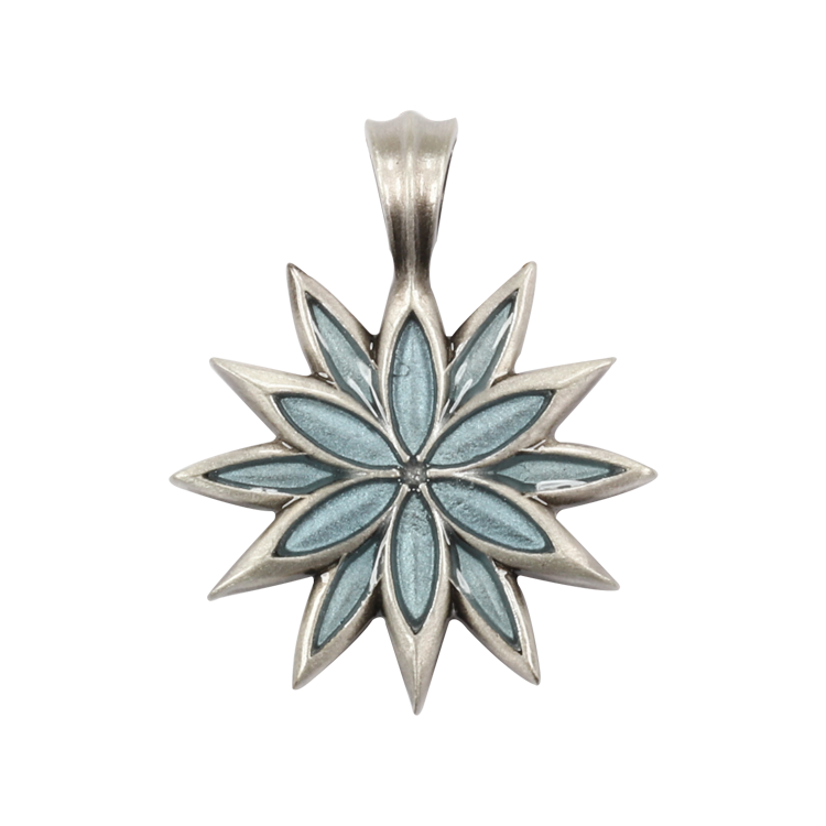 Bico吊墜，女士吊墜 紫丁香花；光彩照人的生活 不含鍊子（1693藍色）