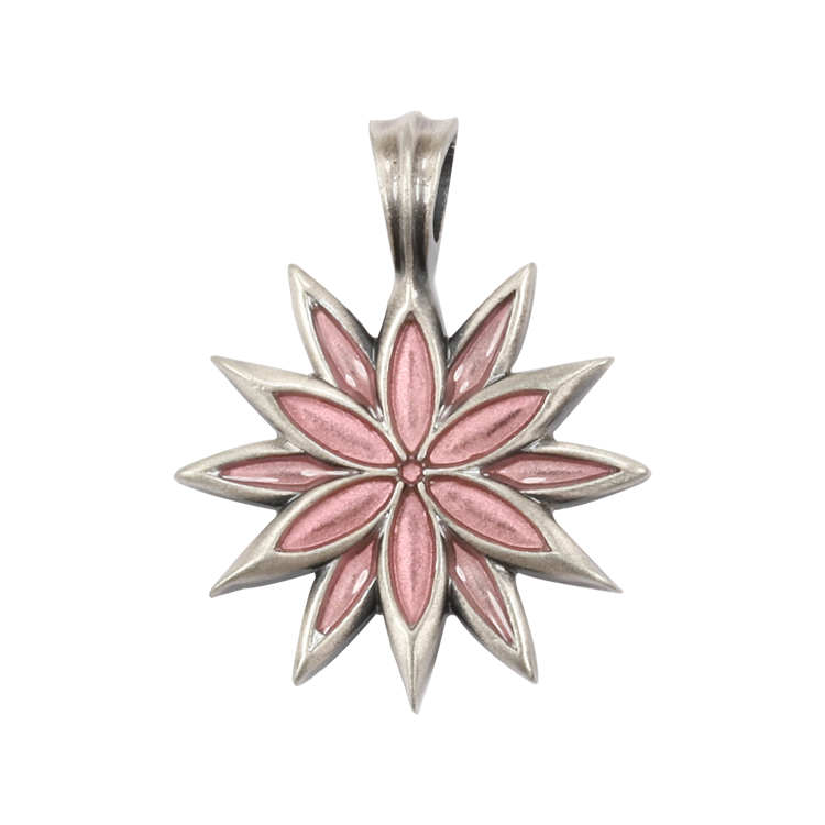 Bico吊墜，女士吊墜 紫丁香花；光彩照人的生活 不含鍊子（1693粉紅）