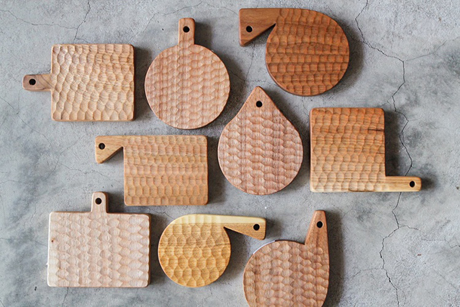 小澤賢一-刻紋砧板 迷你圓形 直徑100mm