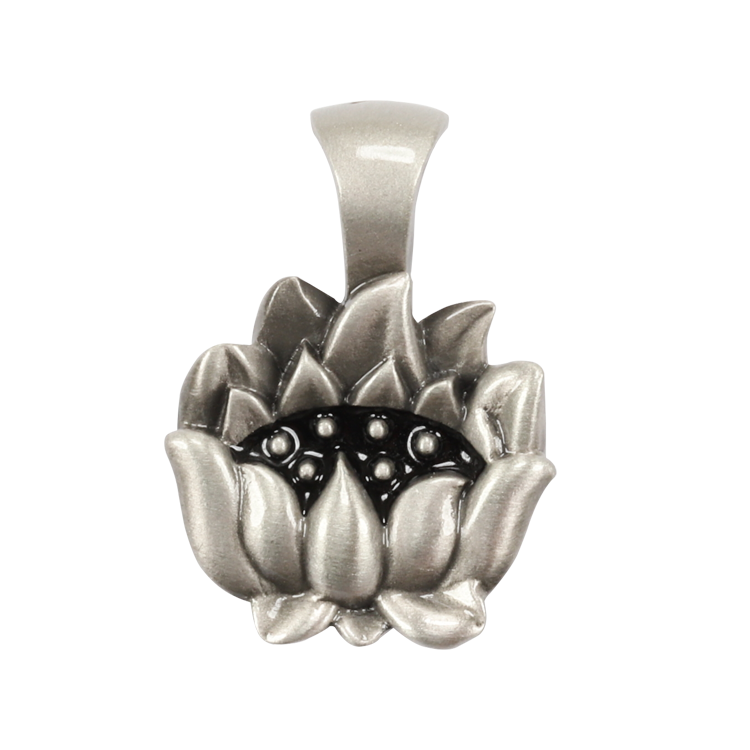 Bico吊墜，女士吊墜 蓮花造型；智慧、勇氣與覺醒（1698黑色）