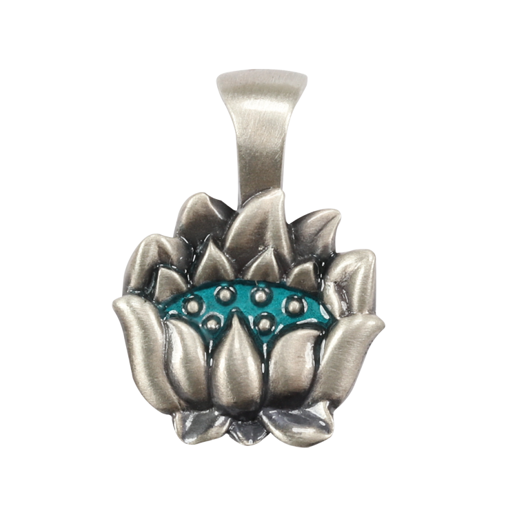 Bico吊墜，女士吊墜 蓮花造型；智慧、勇氣與覺醒（1698藍色）