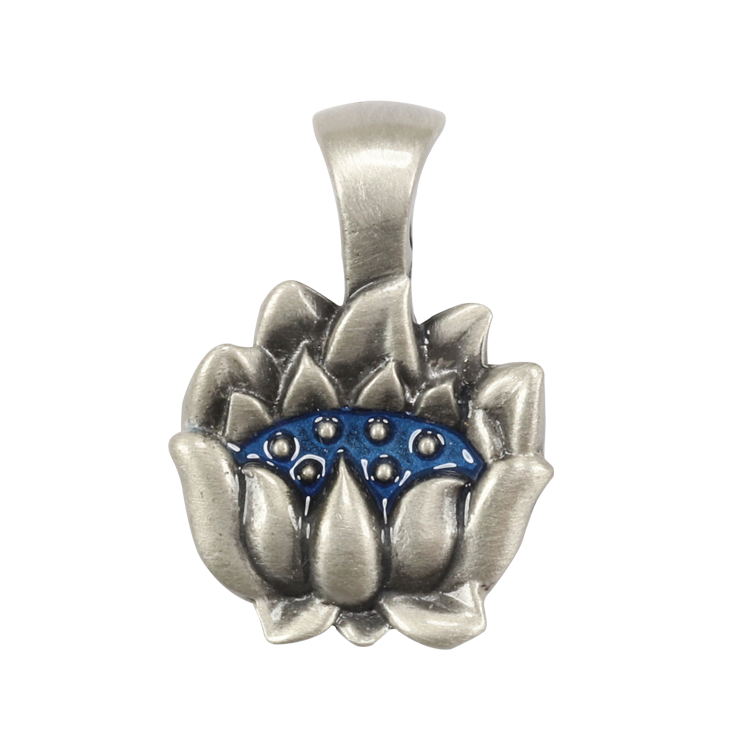 Bico吊墜，女士吊墜 蓮花造型；智慧、勇氣與覺醒（1698深藍）