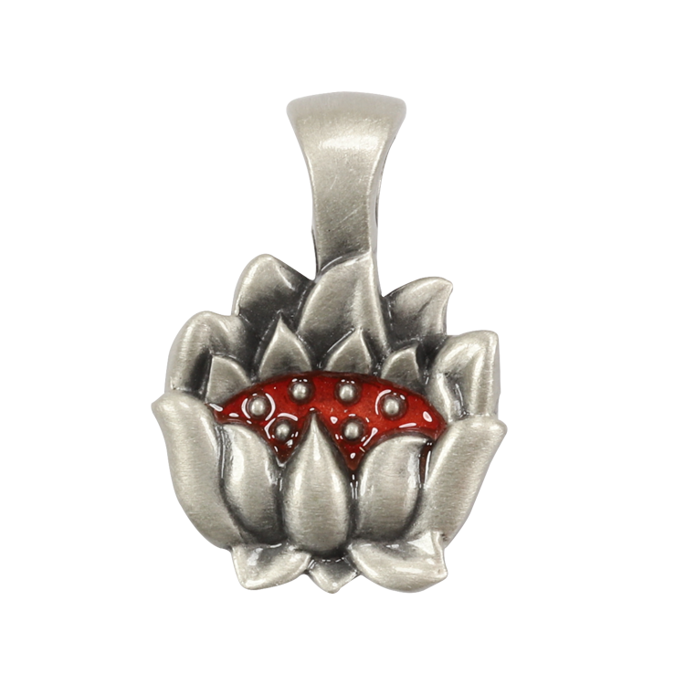 Bico吊墜，女士吊墜 蓮花造型；智慧、勇氣與覺醒（1698紅色）