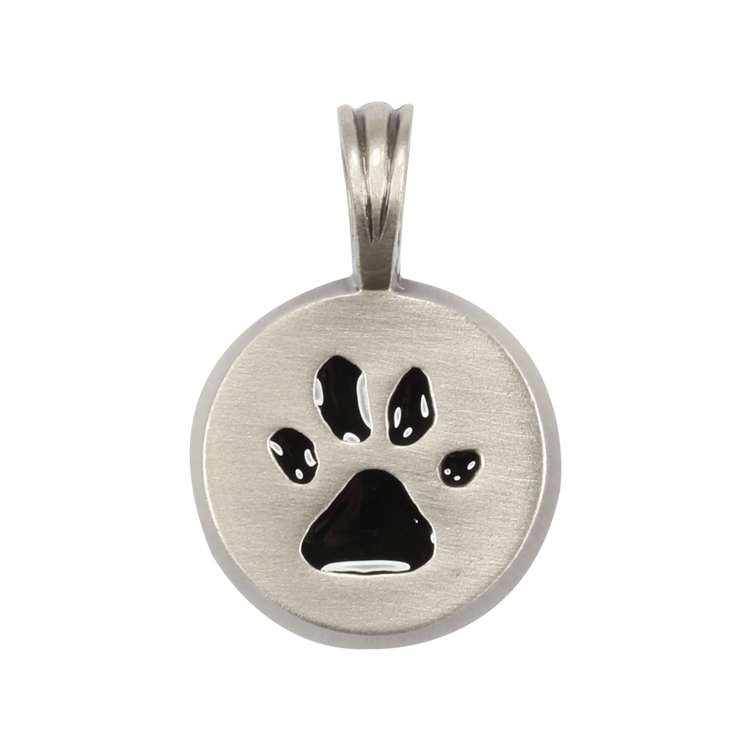 Bico吊墜，女士吊墜 毛小孩腳印圓牌；特殊的感情牽絆 最好的朋友（1699黑色）