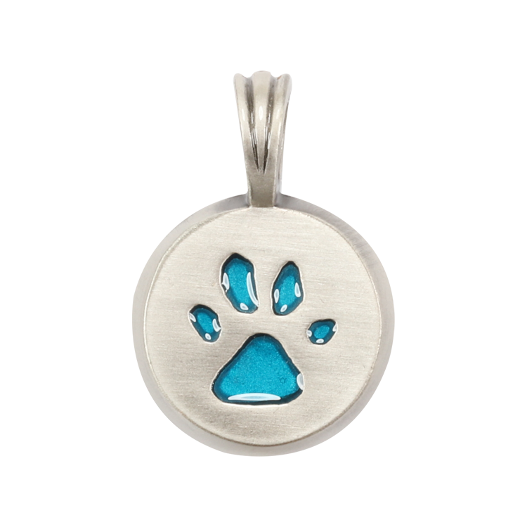 Bico吊墜，女士吊墜 毛小孩腳印圓牌；特殊的感情牽絆 最好的朋友（1699藍色）