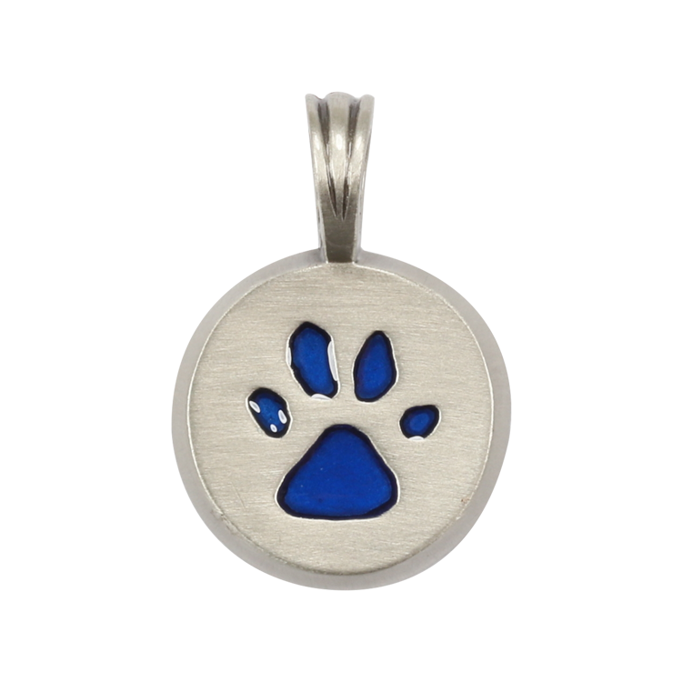Bico吊墜，女士吊墜 毛小孩腳印圓牌；特殊的感情牽絆 最好的朋友（1699深藍）