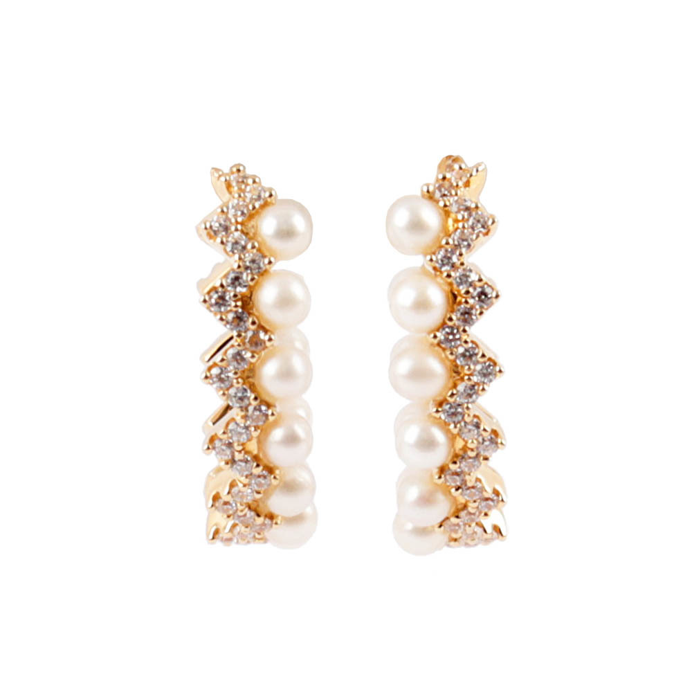 【APM】Up And Down系列圓圈珍珠耳環