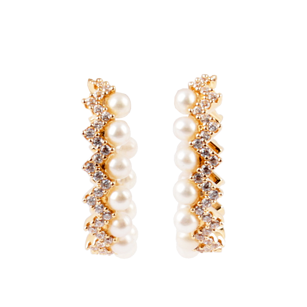 【APM】Up And Down系列圓圈珍珠耳環