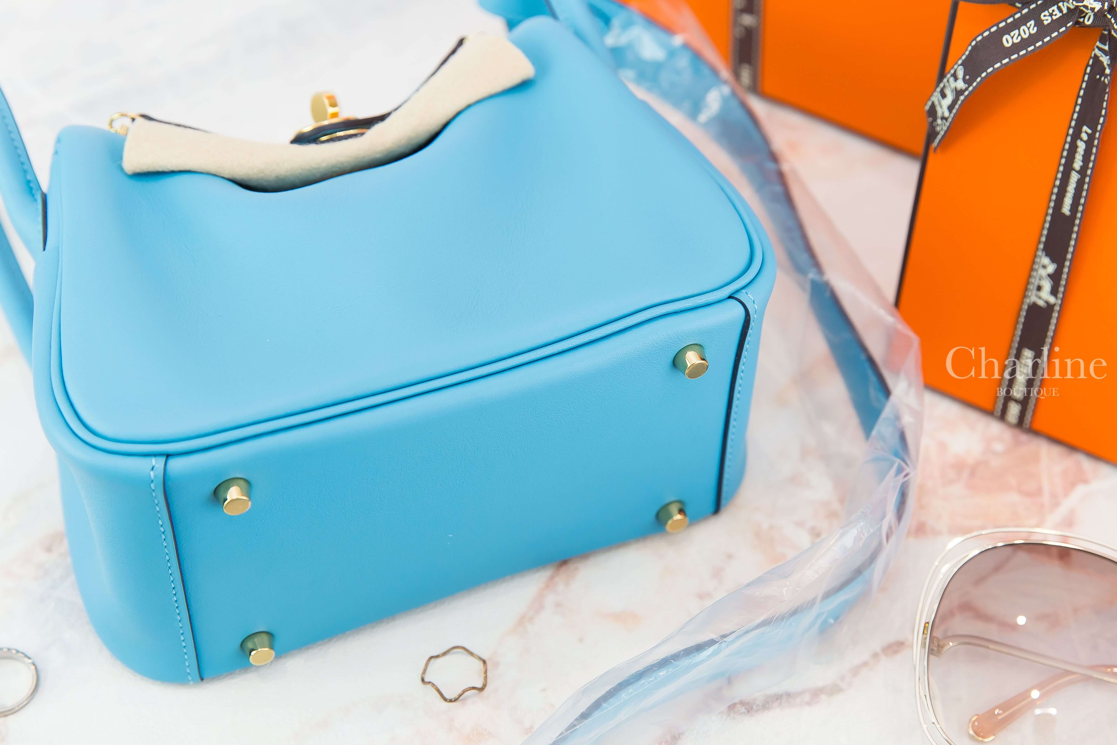 Hermes Lindy Mini P3 Bleu Du Nord Swift Y刻北方藍金釦-Charline Boutique 精品代購