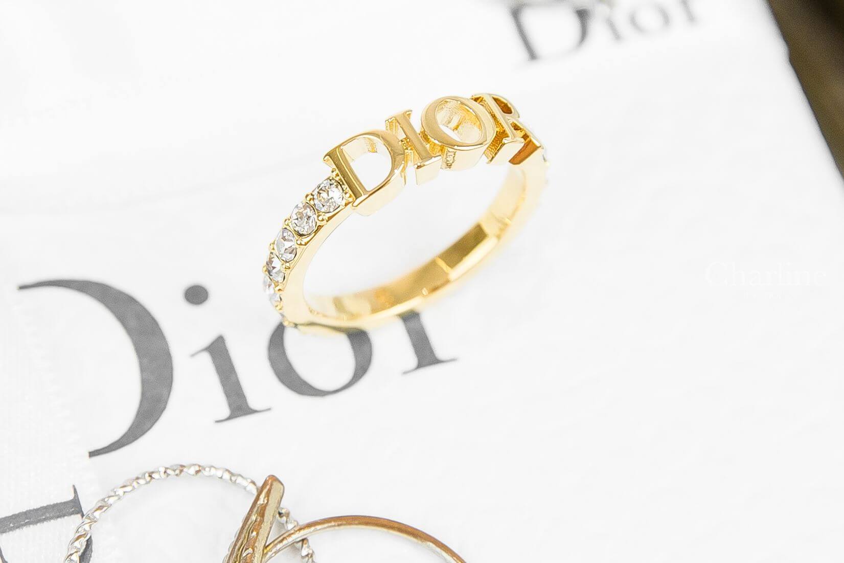 Dior Dio(r)evolution Ring 金色Dior水鑽戒指
