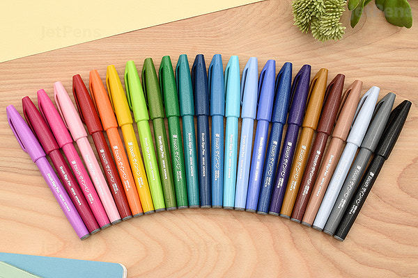 Pentel 柔繪筆 Brush Sign Pen 24色套裝 (新色系)