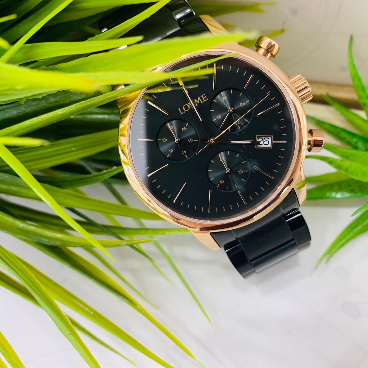 【LOVME】055系列 三眼多功能個性時尚手錶-黑枚 VS0055M-43-341  43mm 現代鐘錶