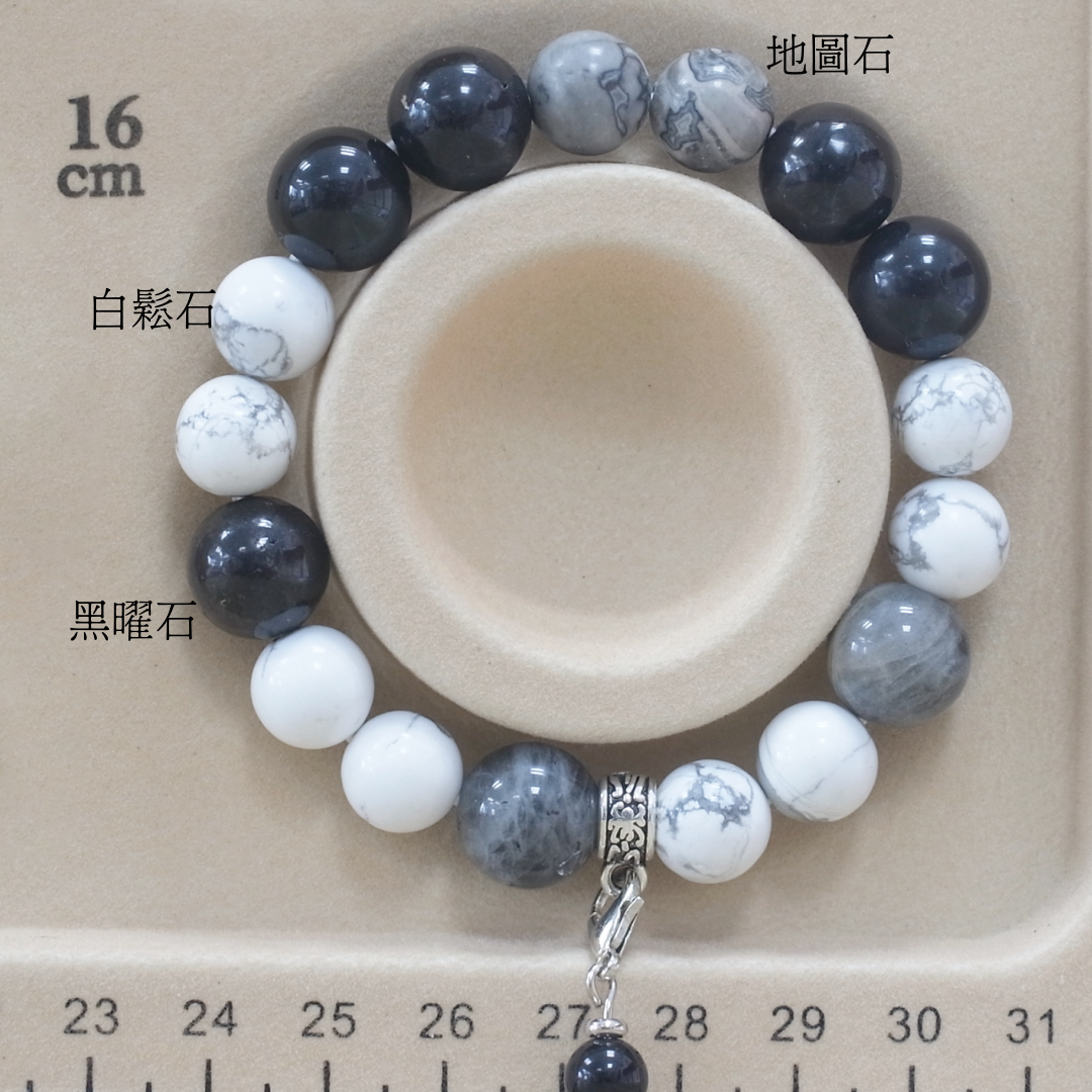 B065拉長石/地圖石/白鬆石/能量石/珠寶/飾品/純手工/純天然/療癒/冥想/凈化/護身符/健康運