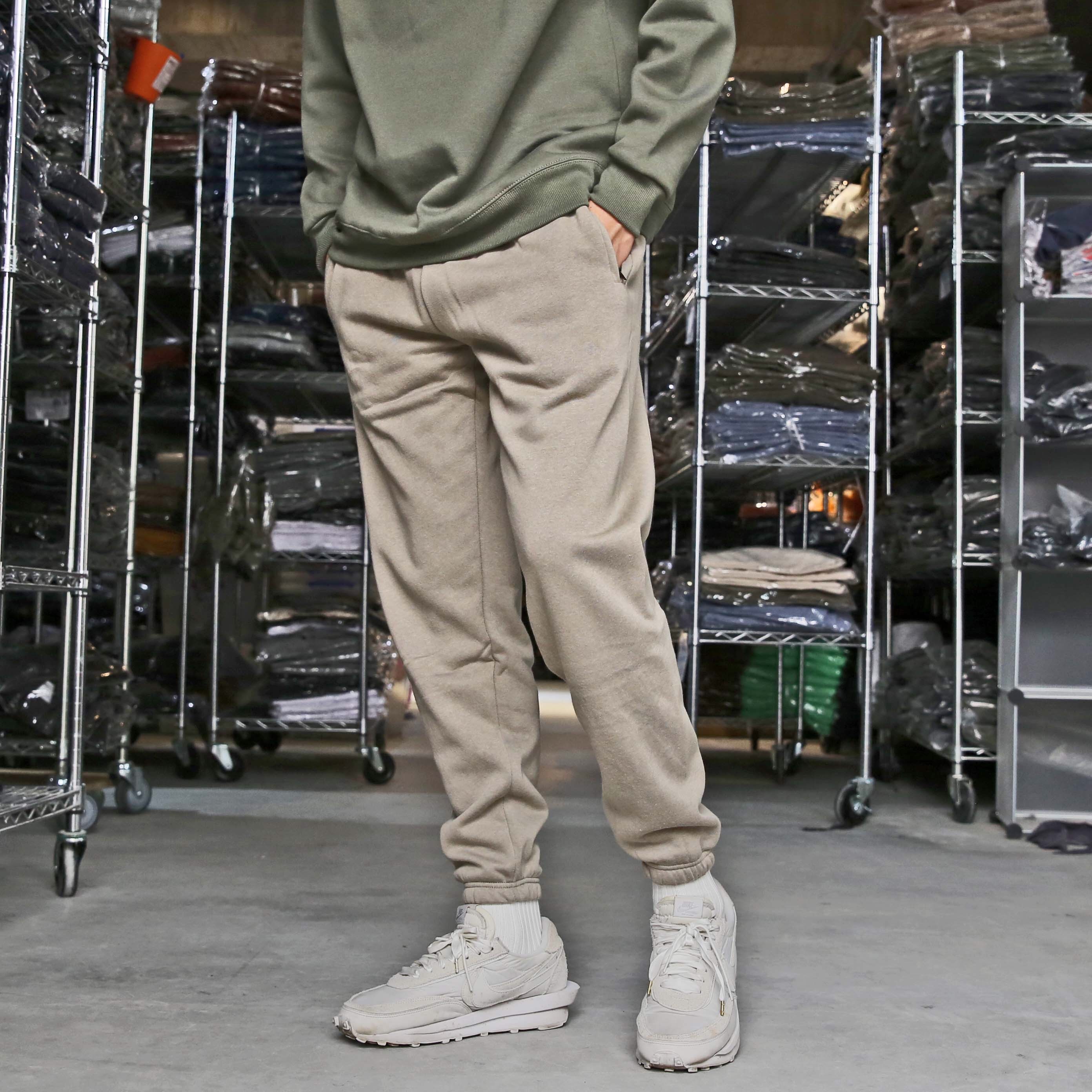 ALLY 內刷毛 上寬下窄 縮口棉褲 台灣製【ally21】