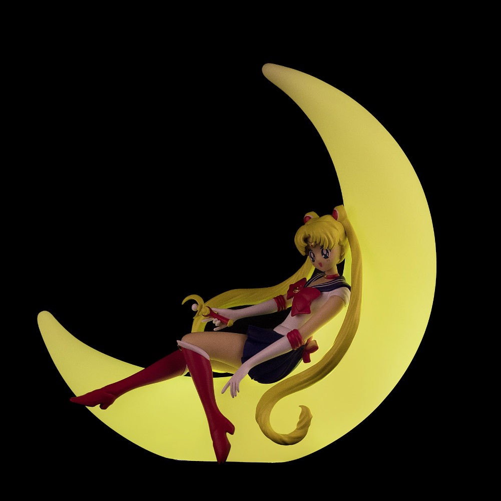 美少女戰士-USB充電 LED月亮造型輕觸燈 