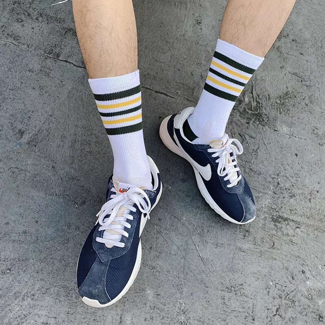 BEST FOOT FRIEND BFF 條紋 長襪 襪子 五色