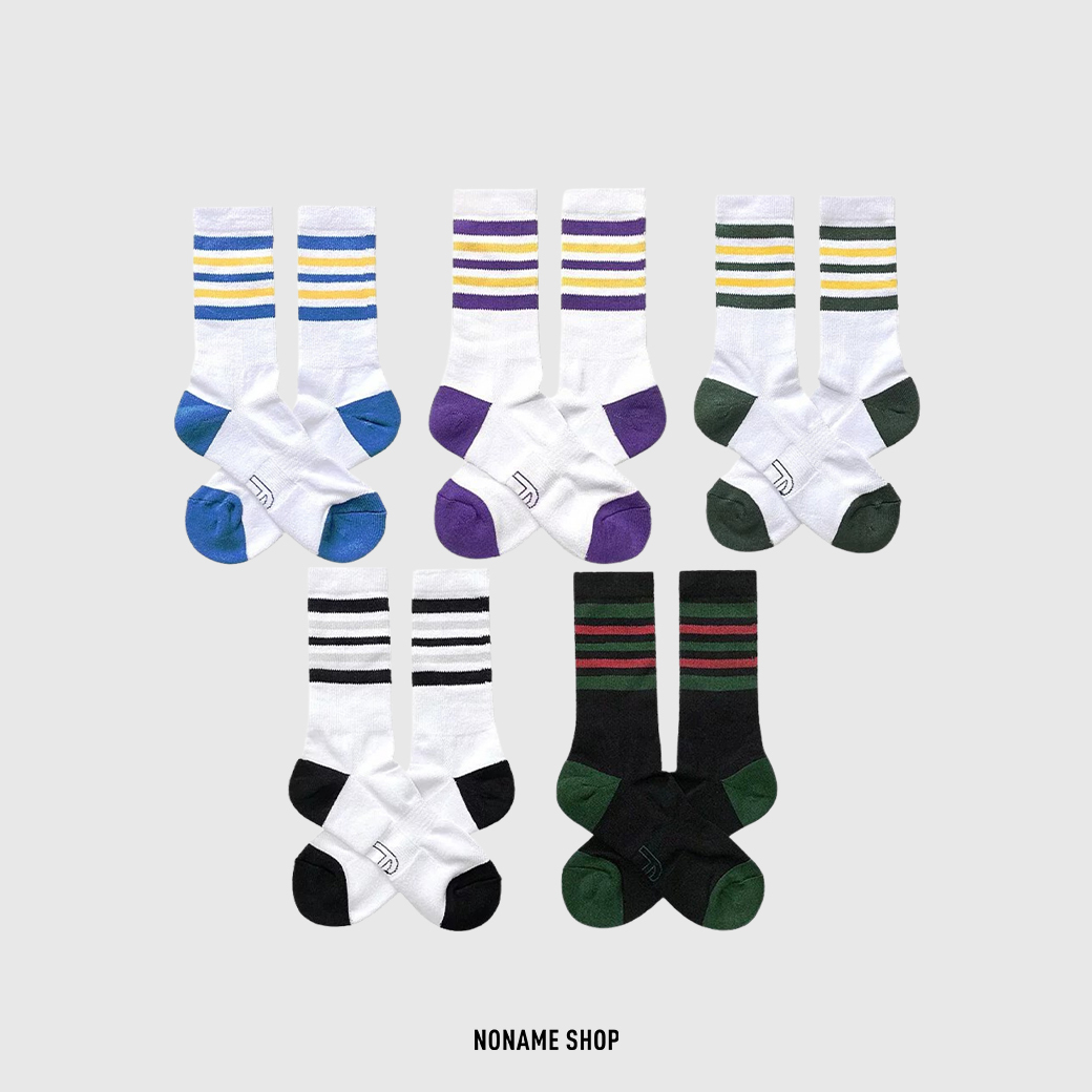 BEST FOOT FRIEND BFF 條紋 長襪 襪子 五色