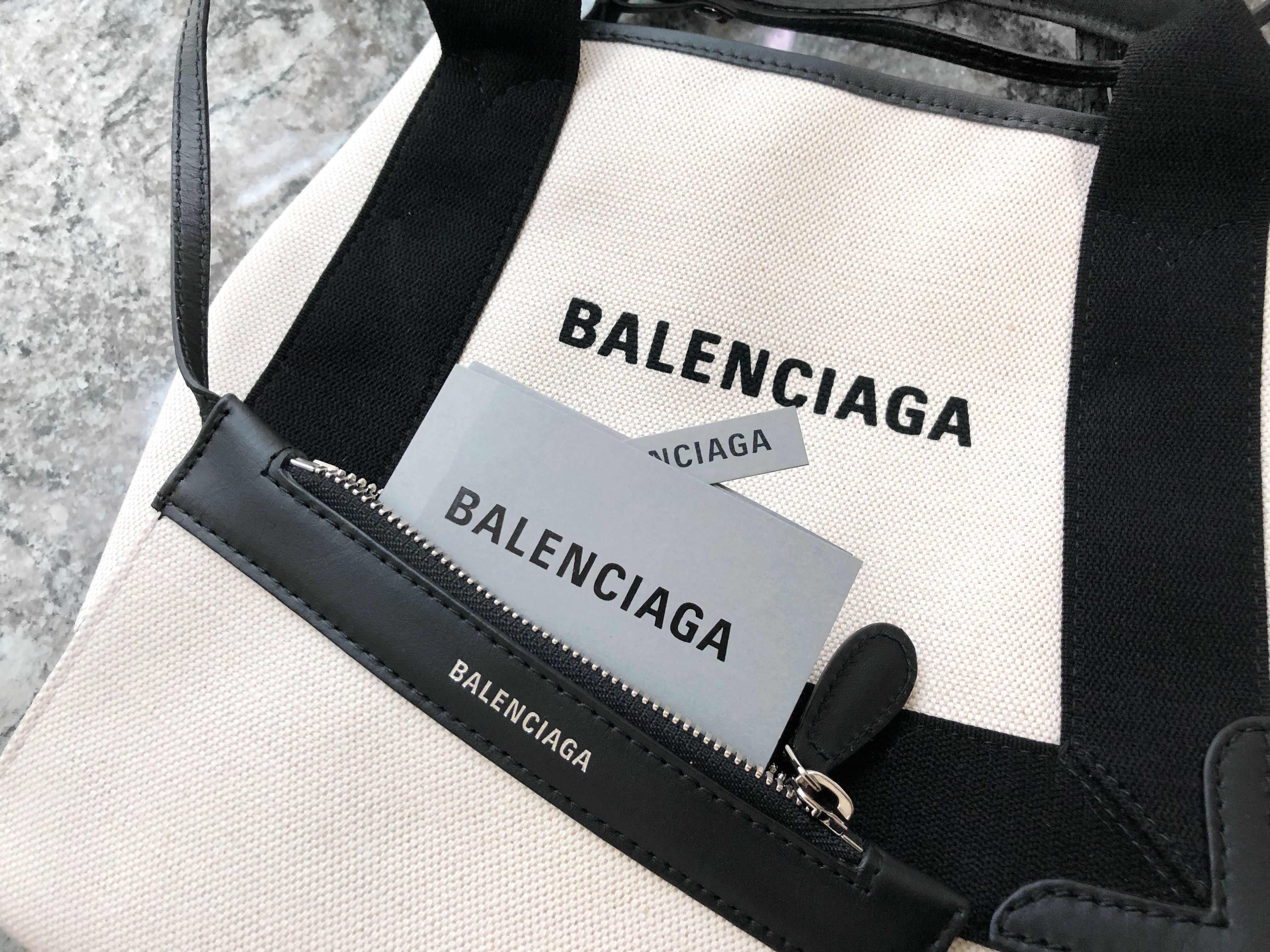 BALENCIAGA Navy XS Cabas