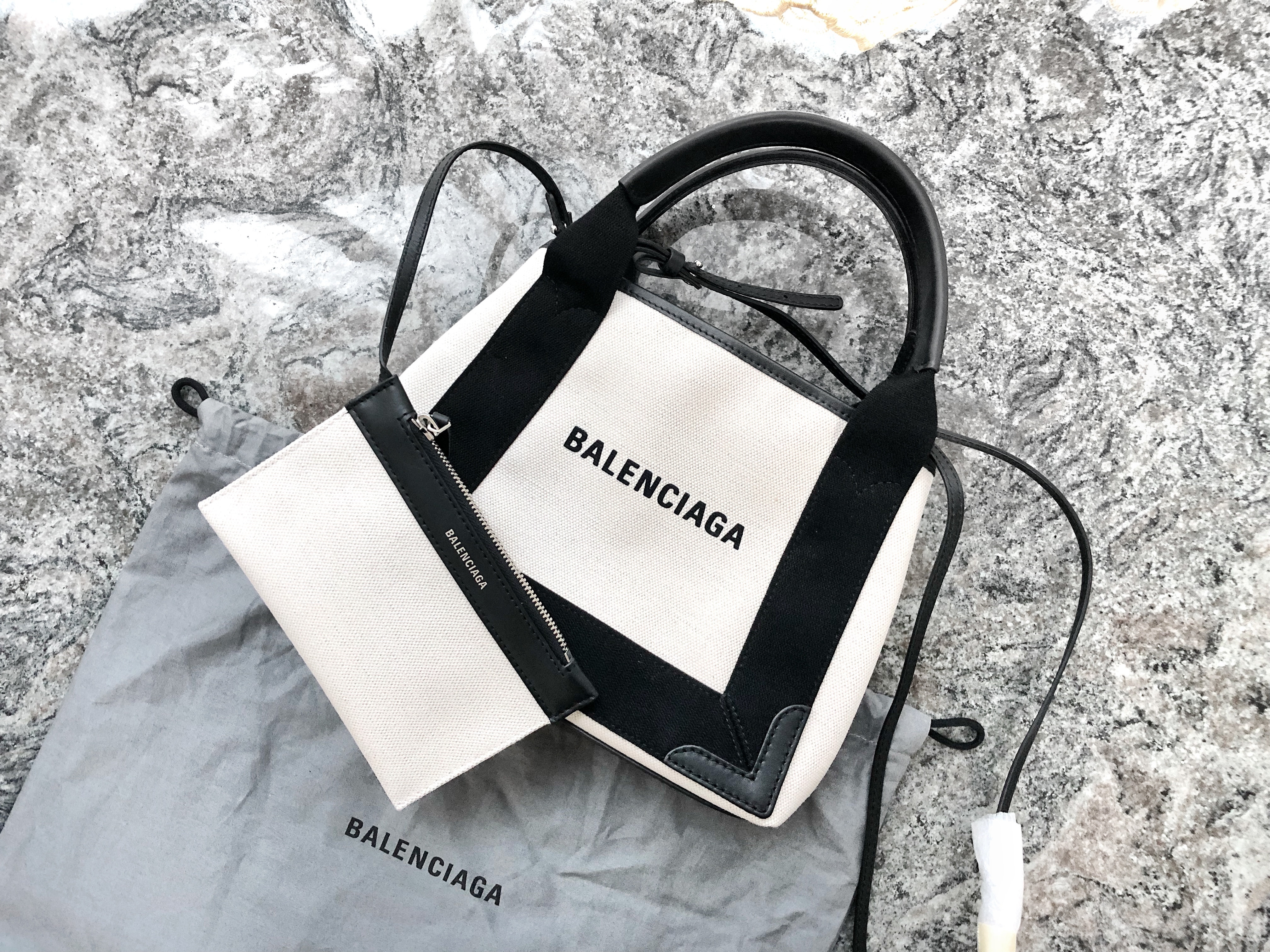 BALENCIAGA Navy XS Cabas