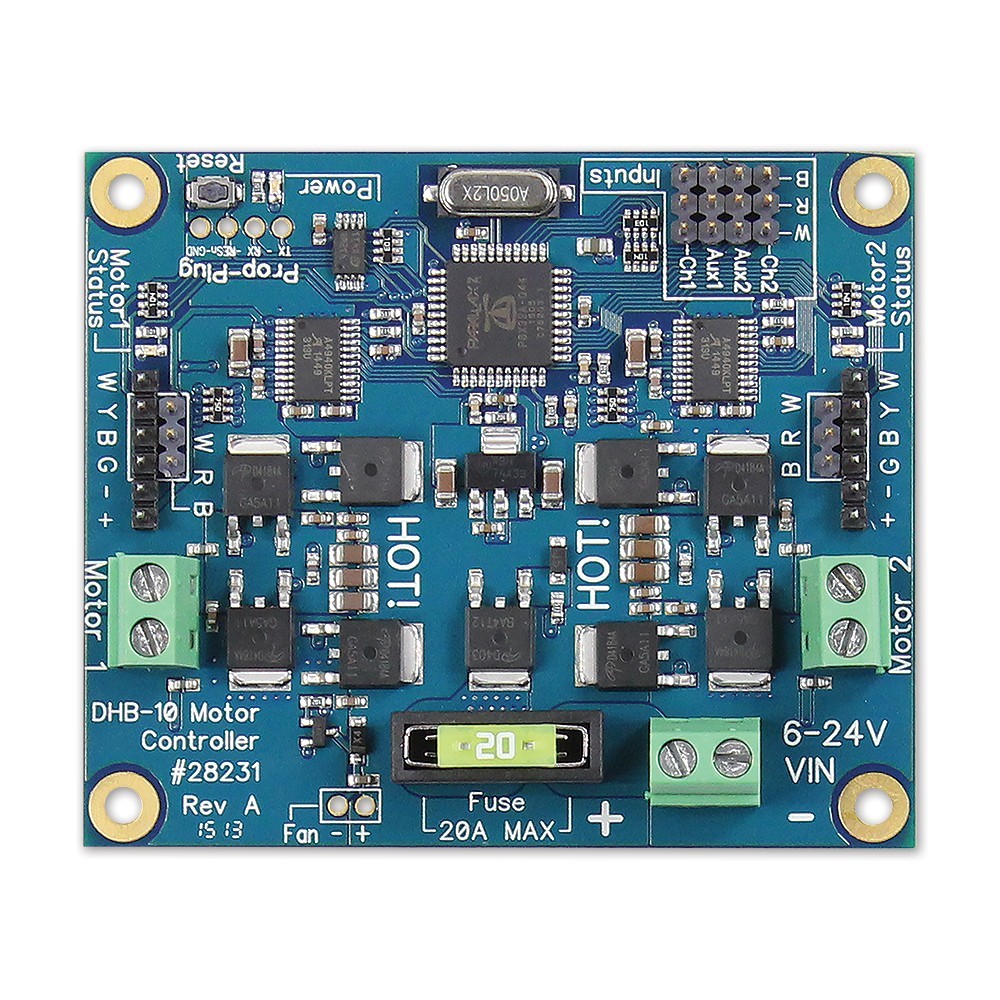 DHB-10 10A 雙通道全橋馬達驅動器 / H橋馬達控制板