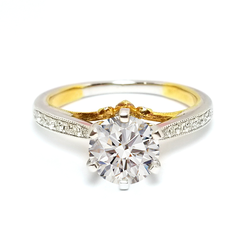 18K白金/黃金鑽石戒指托