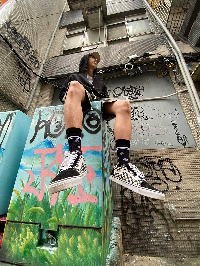 點點變形蟲長襪_黑色_BF200023