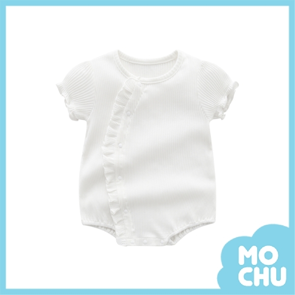 花邊側開坑條紋包屁衣(兩色)