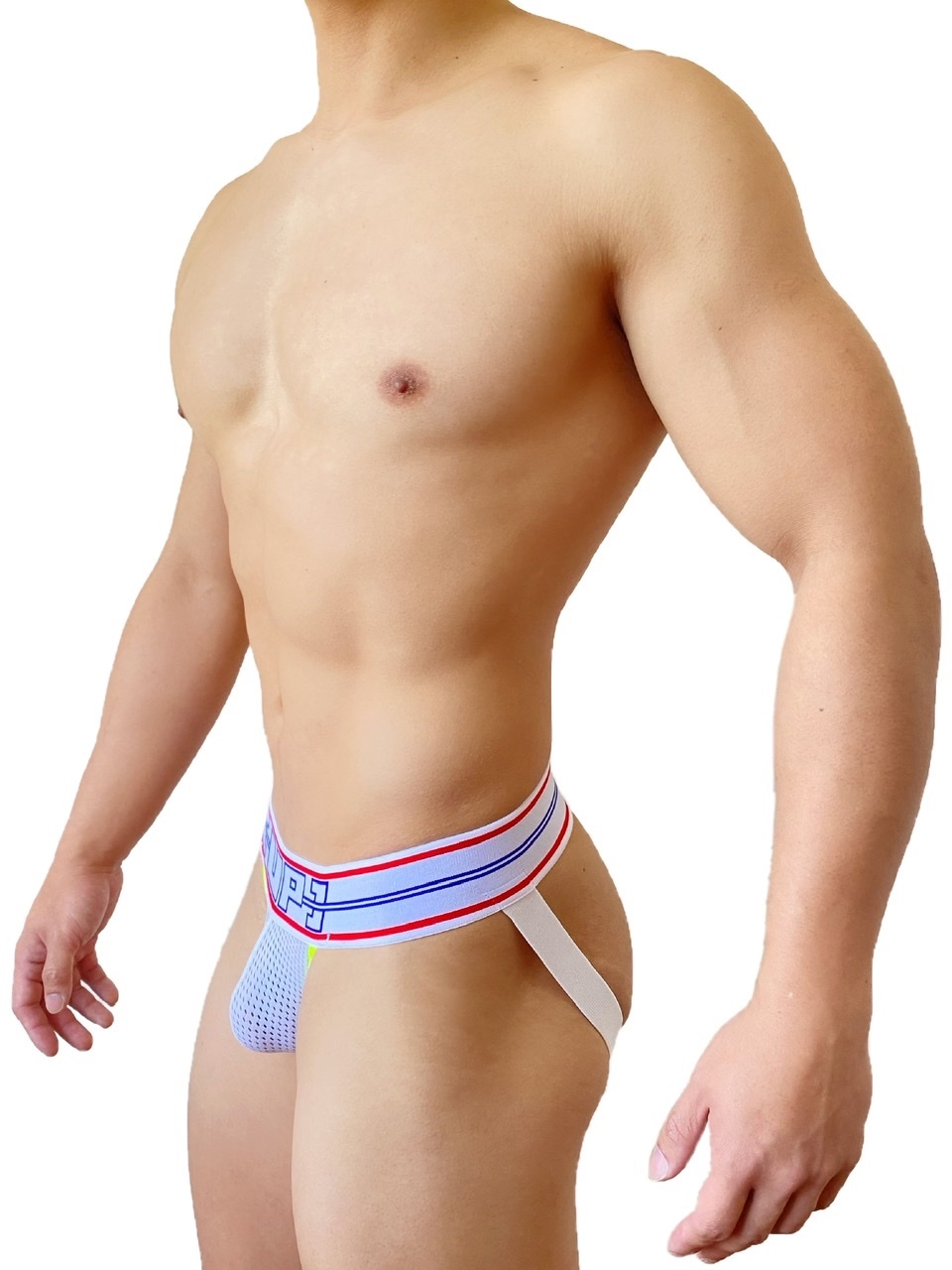 Neon UP 半透後空內褲 透視白/螢光綠