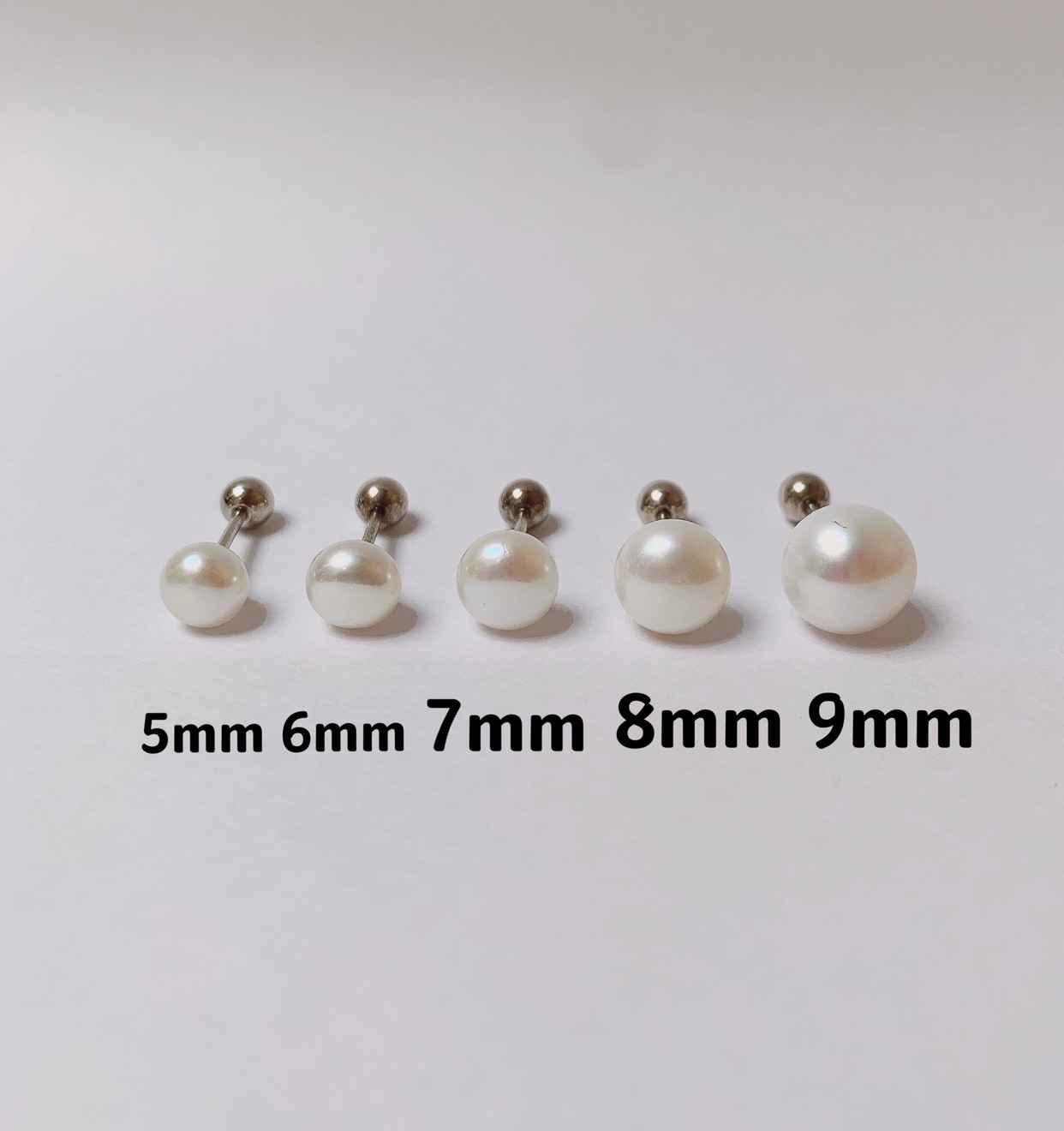 3色 純銀 淡水珍珠款鎖珠式耳環(單支價)