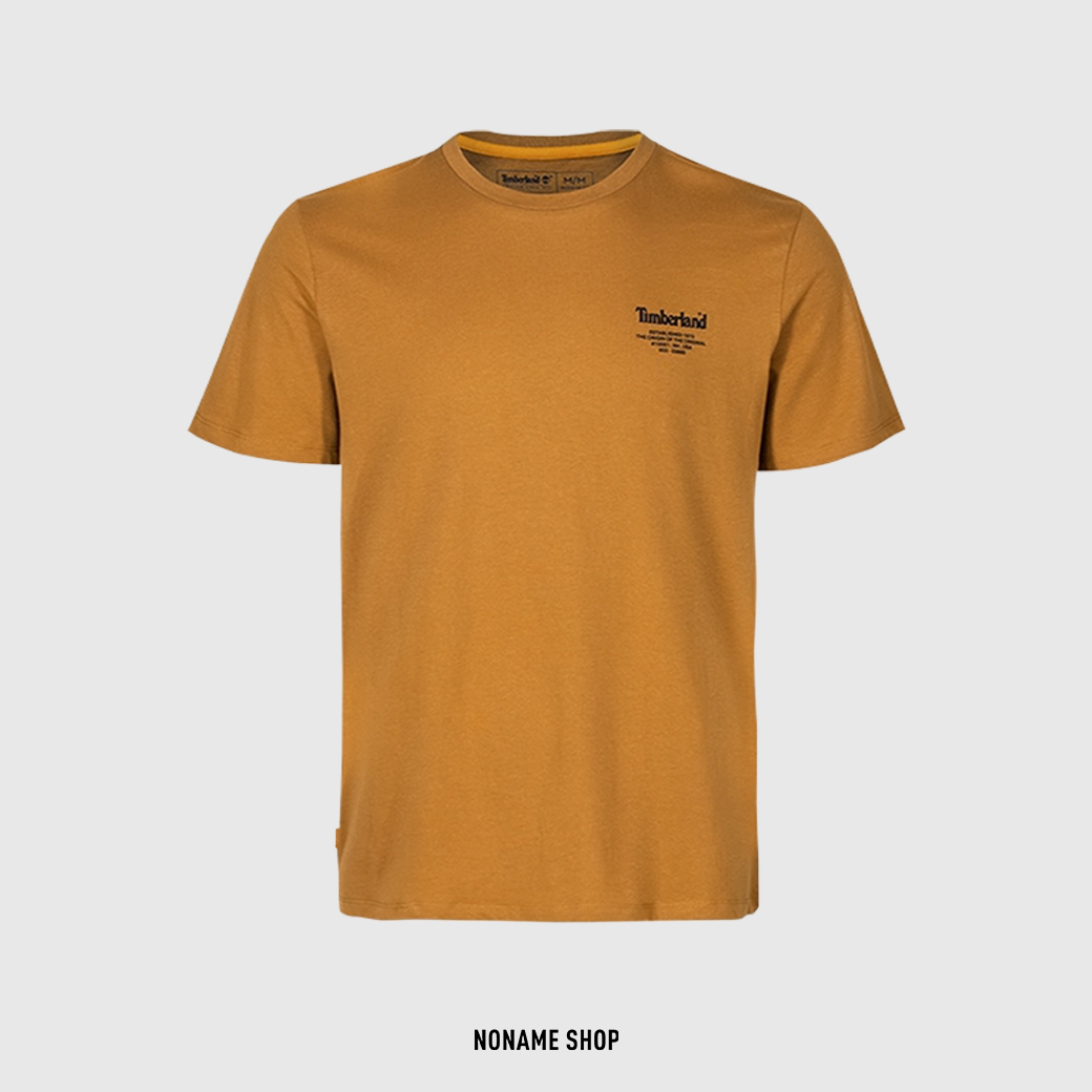 TIMBERLAND 背後 LOGO 短袖 短T 短TEE 卡其 (男款)