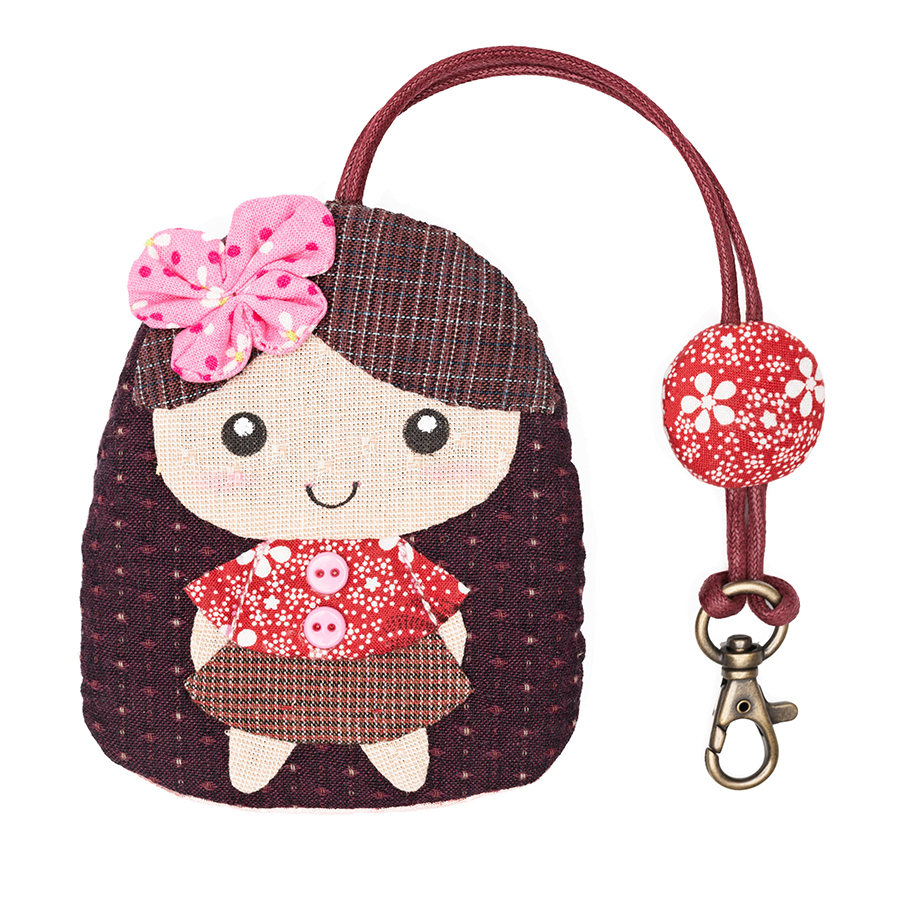 販售原尺寸【紙型】( 可愛姑娘鑰匙包)