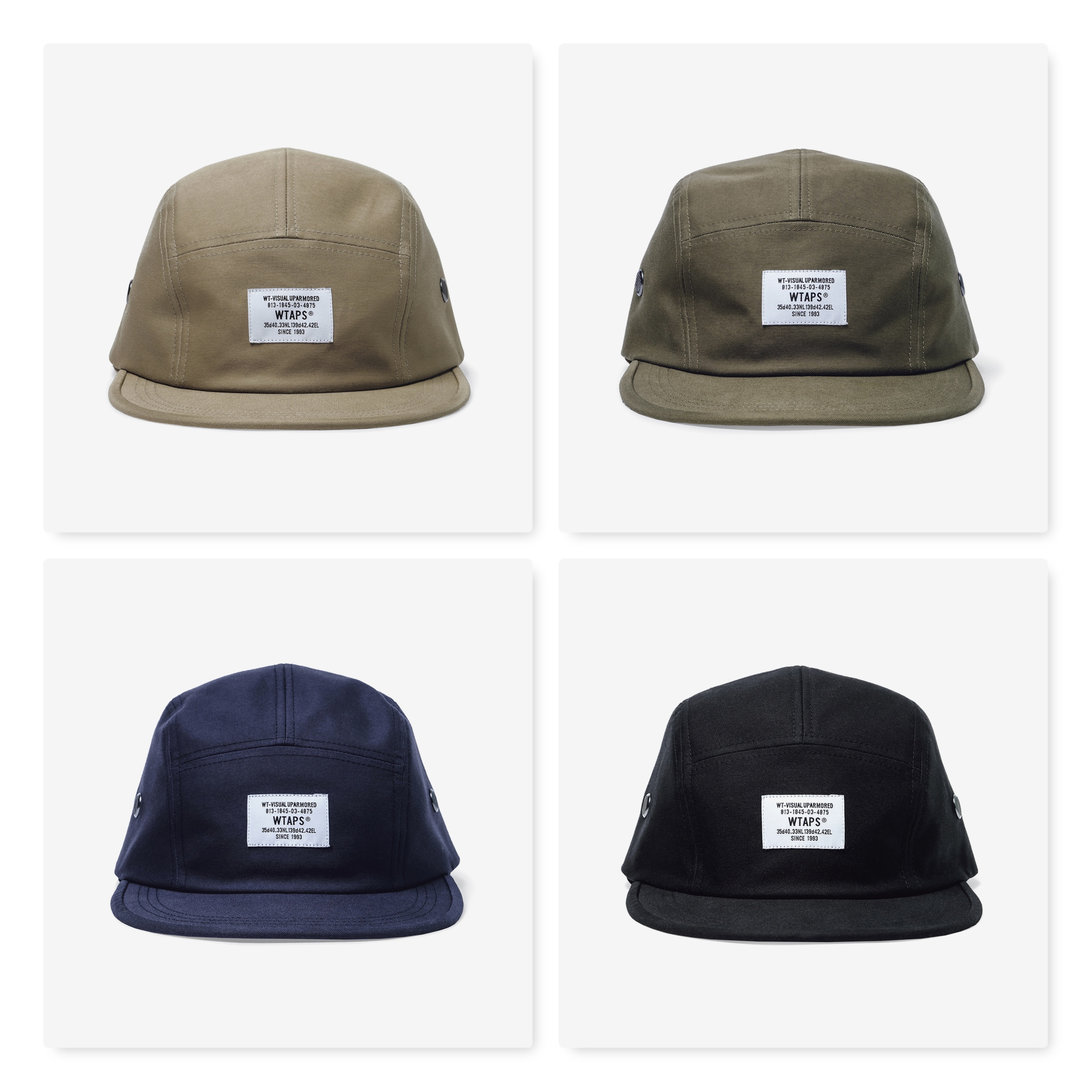 2021SS WTAPS T-5 01 CAP / COTTON. SATIN 帽子穿搭硬挺2色現貨