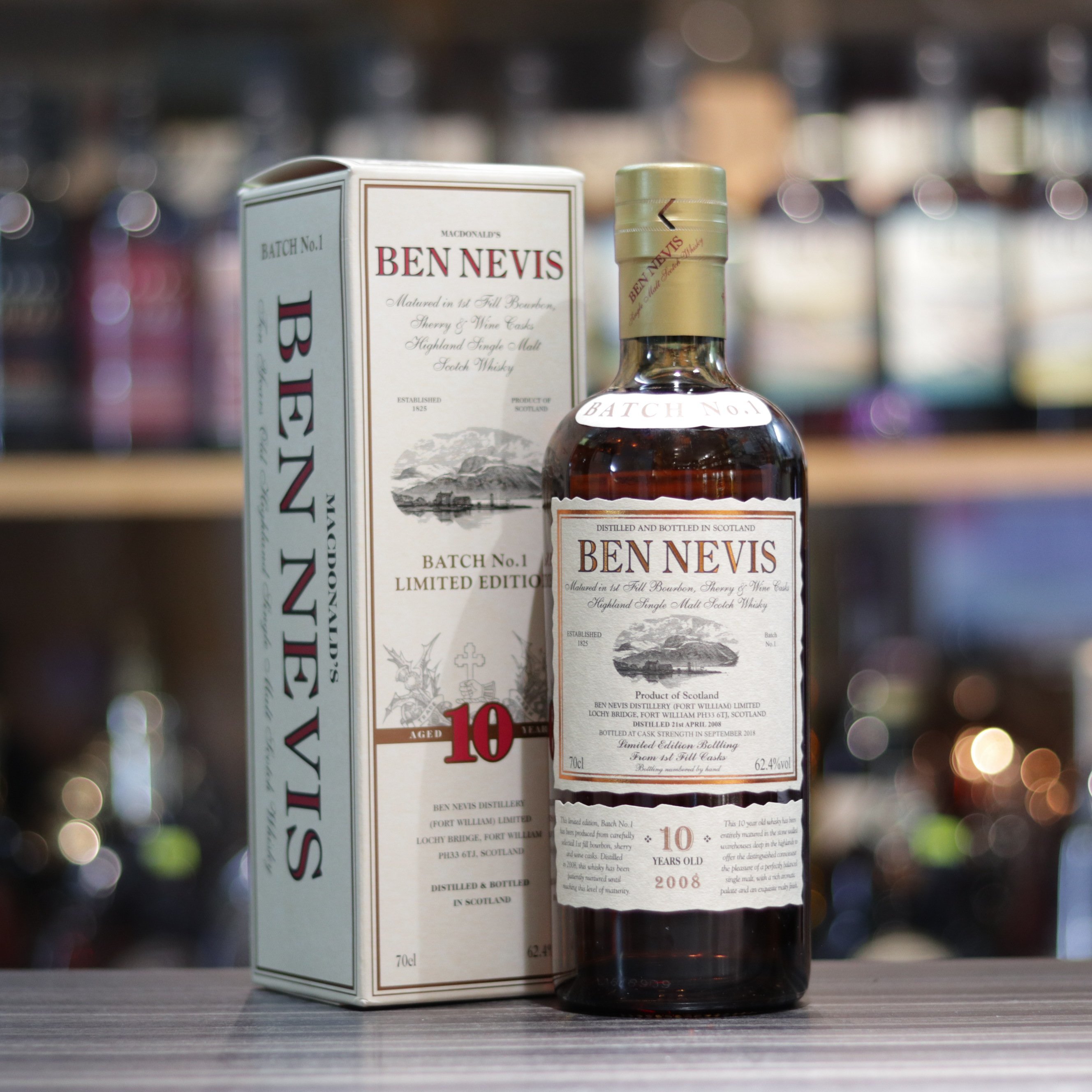 Ben Nevis 2008 10 Year Old "First Fill Casks" Batch no.1 - 70cl/62.4%