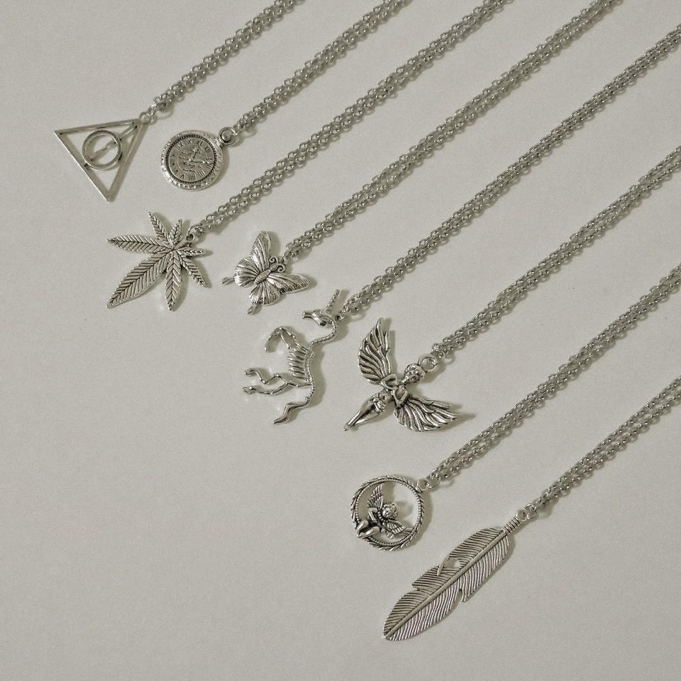 #現貨 (ACCN521) 鋼項鍊 復古吊墜