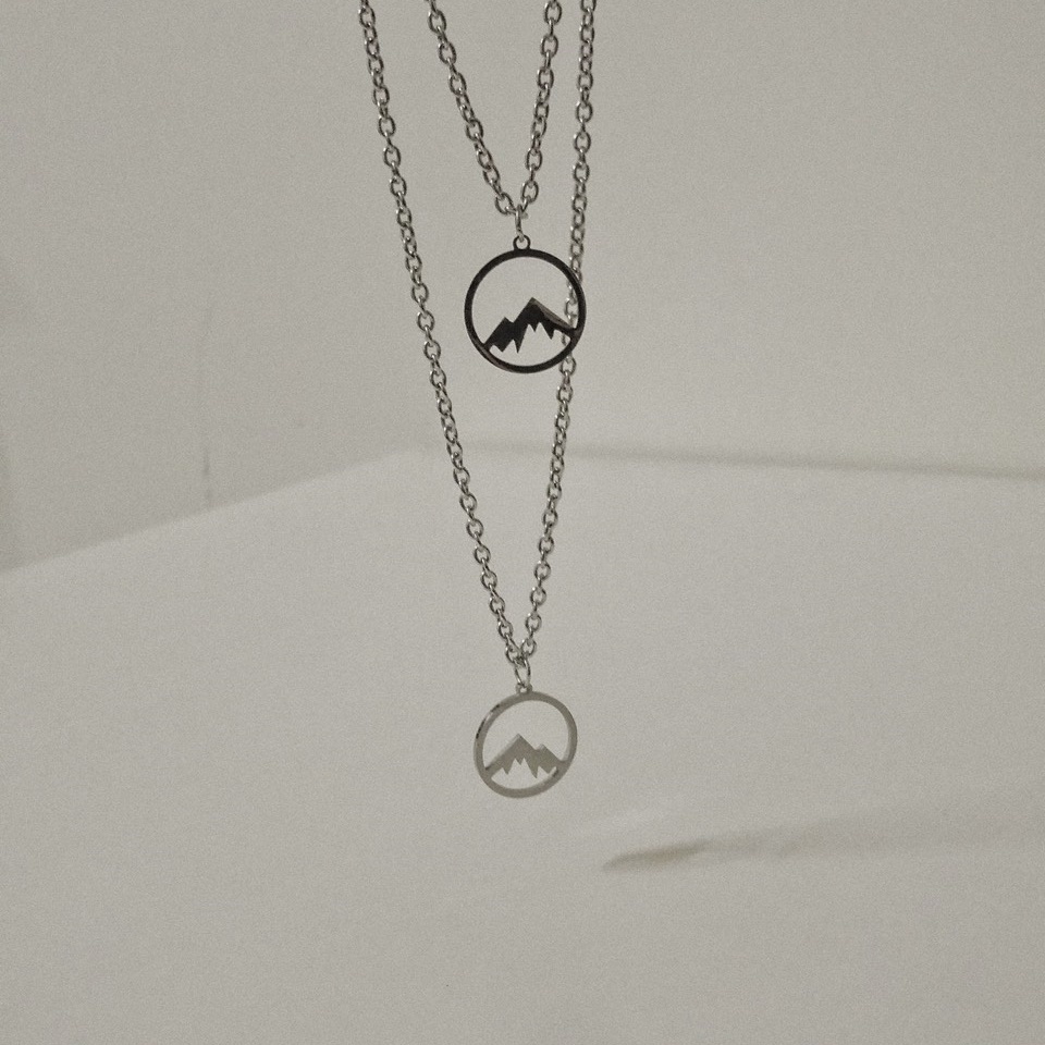 #現貨 (ACCN523) 鋼項鍊 鏤空冰山