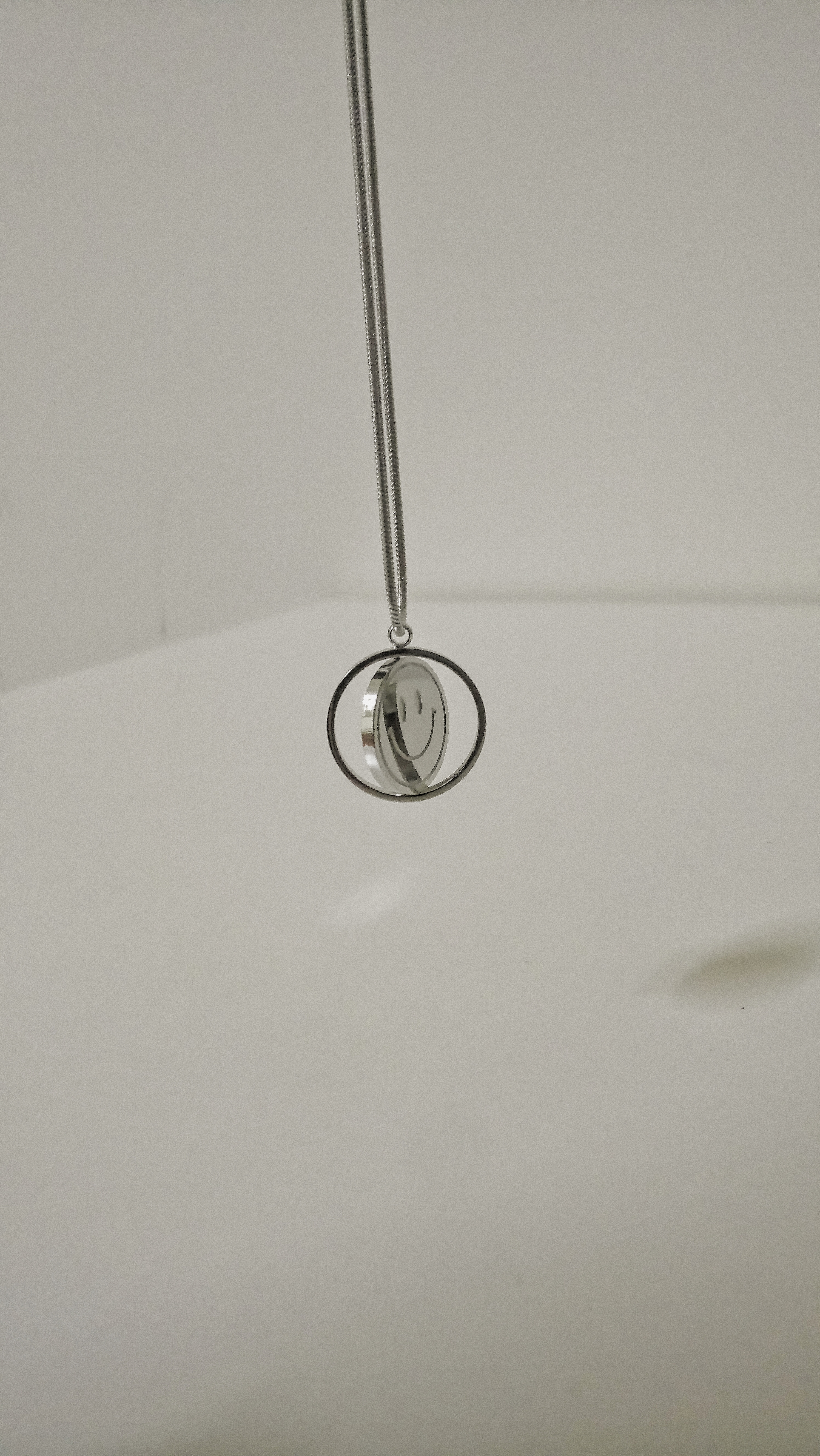 #現貨 (ACCN529) 鋼項鍊 雙面旋轉笑臉哭臉吊墜